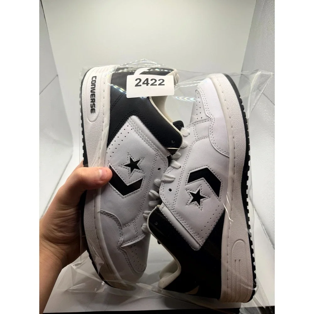 Converse Weapon A10203C Mens 10 Sneaker White Black Leather Skateboard Shoes - Picture 11 of 11